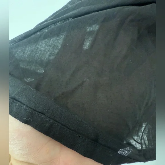 Vintage 80s 90s Adrian Jordan Black Goth Grunge Whimsigoth Crinkle Midi Skirt - Picture 6 of 7